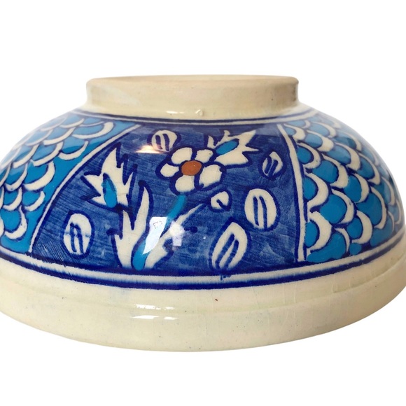 Iznik Cini Hand Painted Ceramic Turkey Bowl Art - Picture 3 of 8